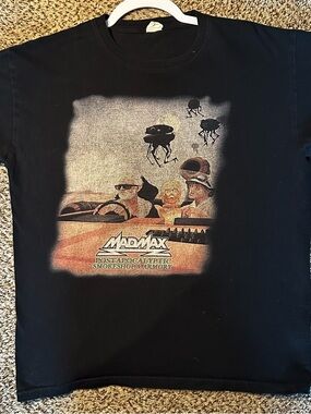 Vintage mad max post apocalyptic smoke shop & armory tee